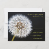 Dandelion Wedding RSVP Karte (Rückseite)
