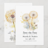 Dandelion Wedding Save The Date (Vorne/Hinten)
