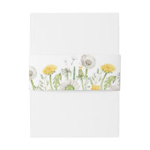 Dandelion Wildblume Garden Wedding Einladungsbanderole (Rückseitenbeispiel)