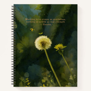 Dandelion Wildblume Weed Goethe LifeQuote Journal Notizblock