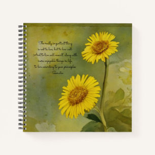 Dandelion-Wildblumen Sokrates Quote Journal Notizblock