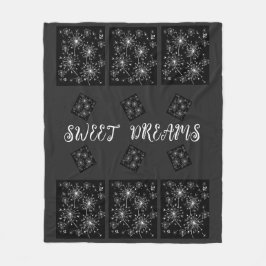 Dandelion, wilde Blume und Honigbienen Fleecedecke