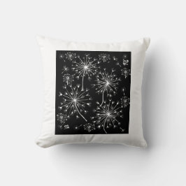 Dandelion, wilde Blume und Honigbienen Kissen