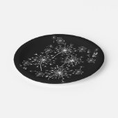 Dandelion, wilde Blume und Honigbienen Pappteller (Schrägansicht)