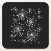 Dandelion, wilde Blume und Honigbienen Rechteckiger Pappuntersetzer (Vorderseite)