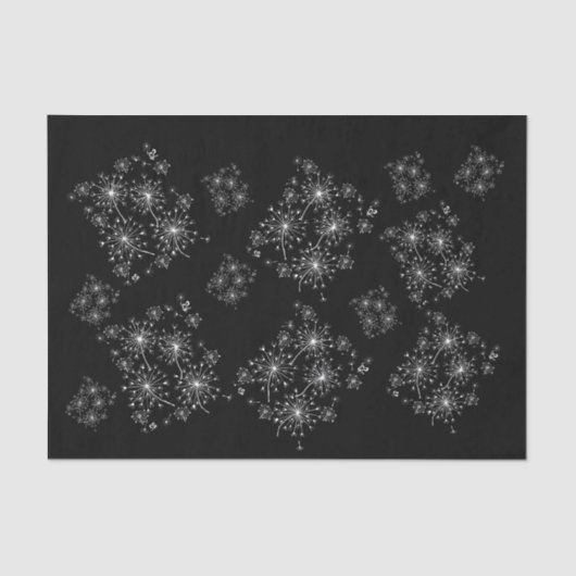 Dandelion, wilde Blume und Honigbienen Seidenpapier (Vorderseite)