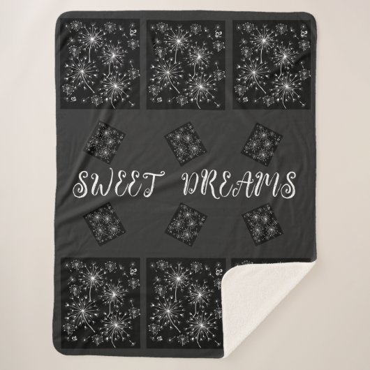 Dandelion, wilde Blume und Honigbienen Sherpadecke (Vorderseite)