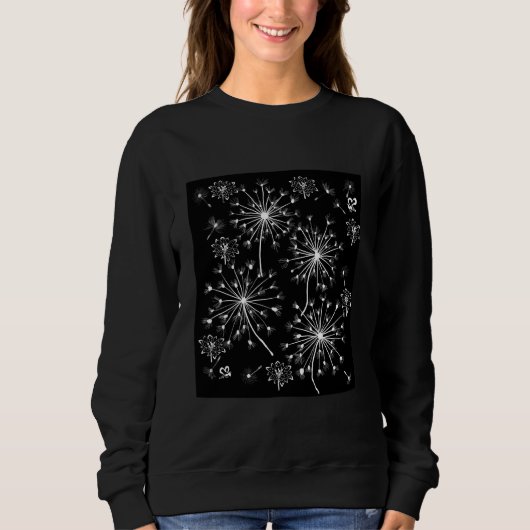 Dandelion, wilde Blume und Honigbienen Sweatshirt (Vorderseite)