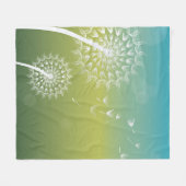 Dandelion Wind Blume Fleecedecke (Vorderseite (Horizontal))