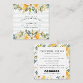 Dandelion Wises | FrühlingsWildblumen Quadratische Visitenkarte (Vorne/Hinten)