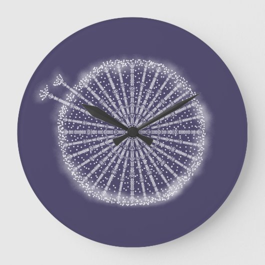 Dandelion Wises Große Wanduhr (Vorderseite)