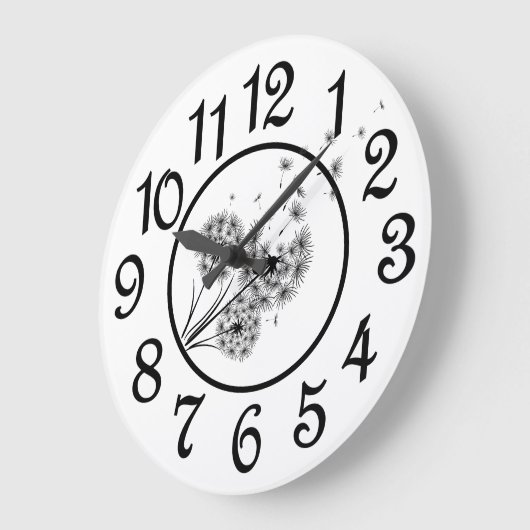Dandelion Wises Große Wanduhr (Winkel)