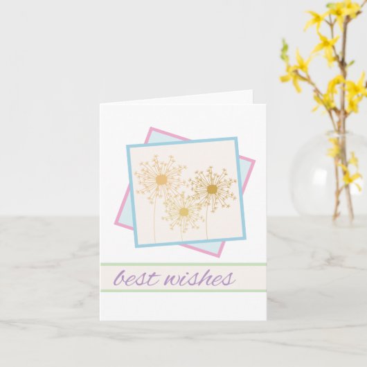 Dandelion Wises Karte (Gelbe Blume)