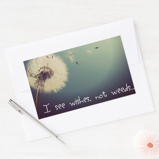 Dandelion Wises Rechteckiger Aufkleber (Umschlag)