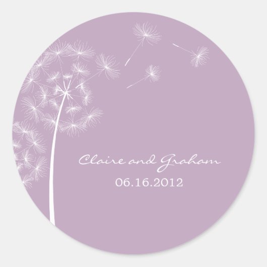 Dandelion Wish Gefallen Sticker oder Umschlag Aufk (Vorderseite)