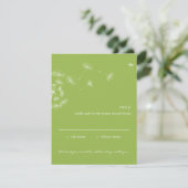 Dandelion Wish Wedding RSVP Card (Limon) Karte (Stehend Vorderseite)