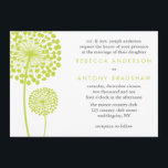 Dandelion Wishings Wedding Einladung<br><div class="desc">Moderne Einladungen zum Hochzeitsfeiern sind mit einer süßen Vektor-Illustration zweier Lüsterungen versehen. Das perfekte Design für Hochzeiten,  Hochzeiten,  Brautparty,  Jubiläumsfeiern,  Party,  etc. Kunst im Cocoa Studio</div>