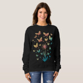 Dandelion with butterflies, dandelion, butterfly sweatshirt (Vorne ganz)