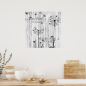 Dandelion wünscht 24" x 24" Poster (Küche)