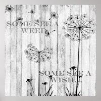 Dandelion wünscht 24" x 24" Poster