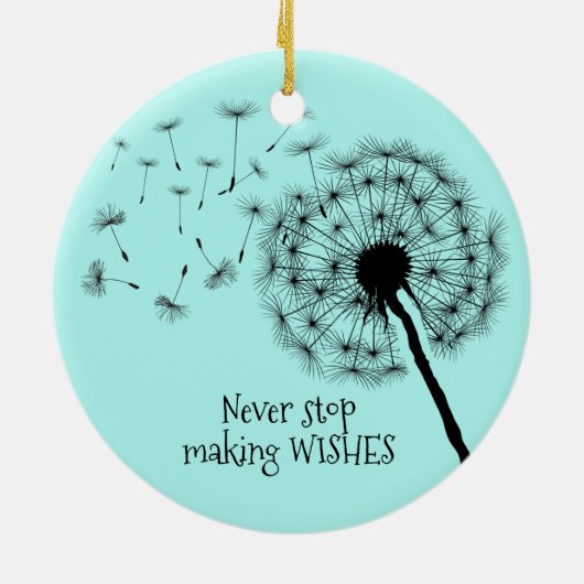 Dandelion wünscht Design Keramik Ornament (Hinten)