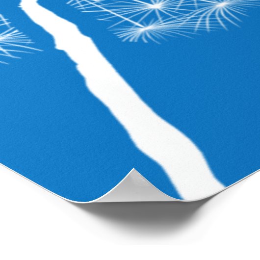 Dandelion wünscht Design Poster (Ecke)