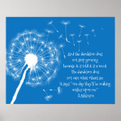 Dandelion wünscht Design Poster (Vorne)