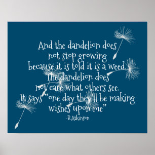 Dandelion wünscht Design Poster