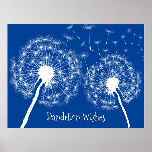 Dandelion wünscht Design Poster (Vorne)