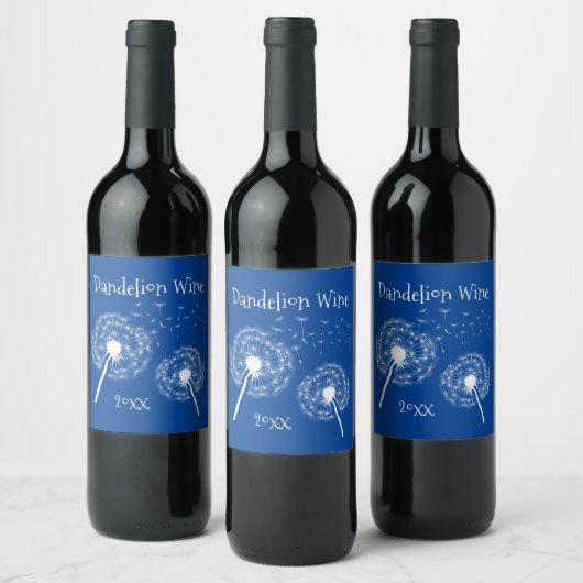 Dandelion wünscht Design Wine Label Weinetikett (Flaschen)