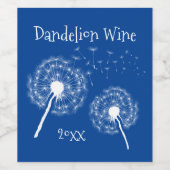 Dandelion wünscht Design Wine Label Weinetikett (Einzelnes Label)