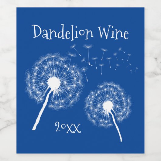 Dandelion wünscht Design Wine Label Weinetikett (Einzelnes Label)