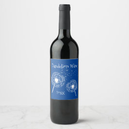 Dandelion wünscht Design Wine Label Weinetikett