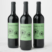 Dandelion wünscht Design Wine Label Weinetikett (Flaschen)