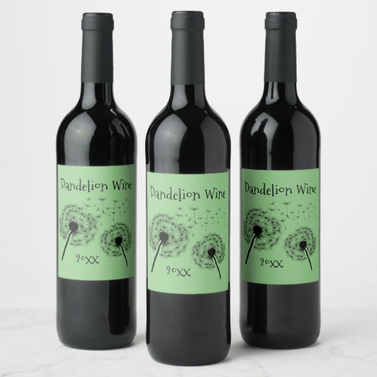 Dandelion wünscht Design Wine Label Weinetikett (Flaschen)