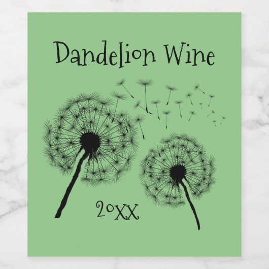 Dandelion wünscht Design Wine Label Weinetikett (Einzelnes Label)