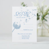 Dandelion wünscht eine Hochzeit auf weich Aquamari (Stehend Vorderseite)