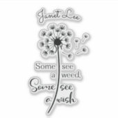 Dandelion wünscht einen Vinyl-Aufkleber nach Maß Aufkleber (Vorderseite)