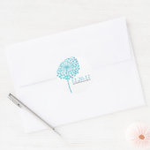 Dandelion wünscht Gastgeschenk Hochzeit Stickers (Umschlag)