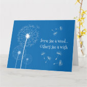 Dandelion wünscht geklappte Grußkarte Karte (Gelbe Blume)