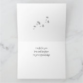 Dandelion wünscht geklappte Grußkarte Karte (Innenseite)