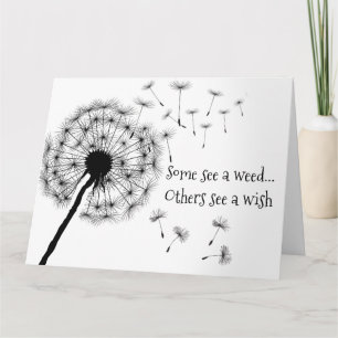Dandelion wünscht geklappte Grußkarte Karte