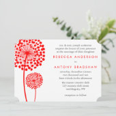 Dandelion wünscht Hochzeit Einladung (Stehend Vorderseite)