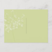 Dandelion wünscht Hochzeit speichern das Datum Ankündigungspostkarte (Rückseite)