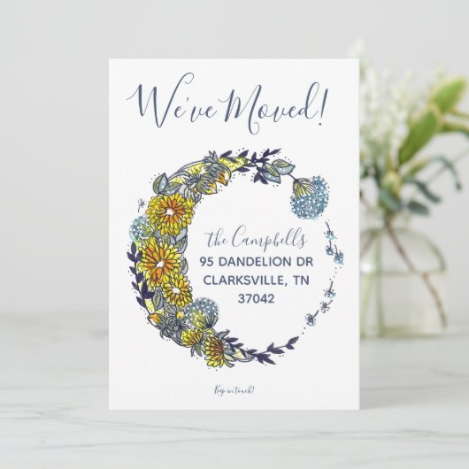 Dandelion wünscht neue Adresse Ankündigung (Stehend Vorderseite)