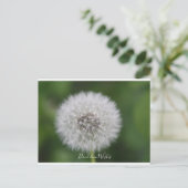 Dandelion wünscht Postcard Postkarte (Stehend Vorderseite)