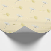 Dandelion Yellow Peach Blume Birthay Geschenkpapier (Ecke)