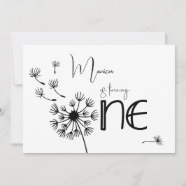 Dandelion zum ersten Geburtstag Einladung