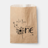Dandelion zum ersten Geburtstag Geschenktütchen (Vorderseite)