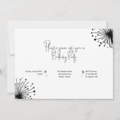 Dandelion zum zweiten Geburtstag Einladung (Rückseite)